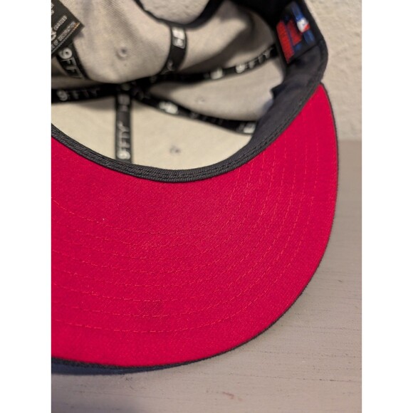 Atlanta Braves Hat Mens Large Medium  New Era 9 Fifty Strapback Baseball Gray - Picture 3 of 9